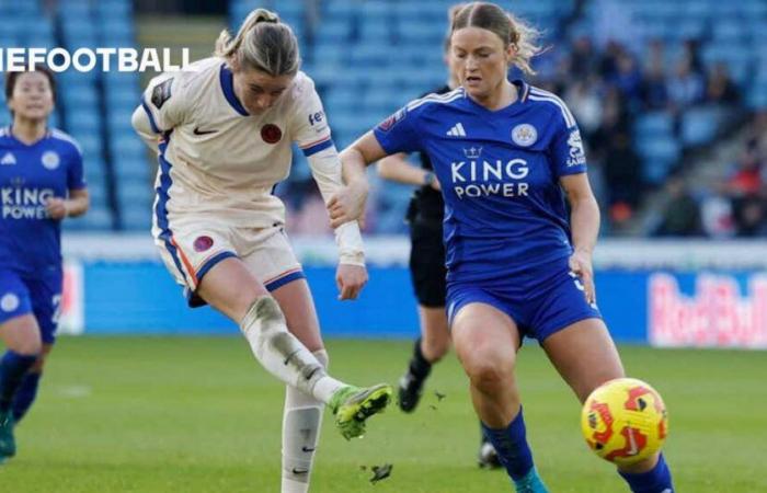 Kaptein rescues point but Chelsea’s 100% WSL record ends at Leicester