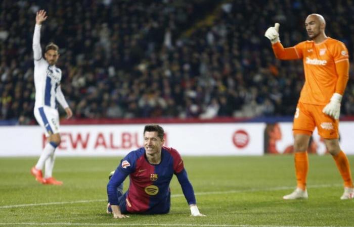 One on one of Barcelona vs Leganés: Another one from Lewandowski…