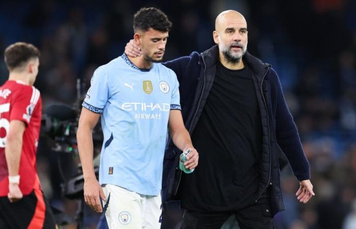 Pep Guardiola reaction — Manchester City manager reacts to late Manchester derby collapse