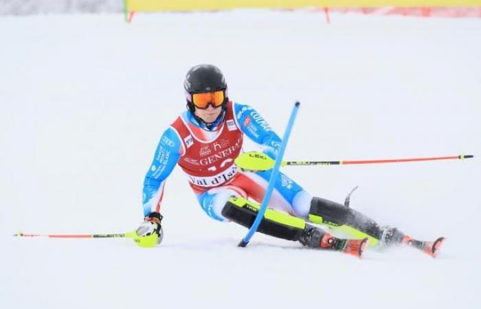 Steven Amiez leads the first round of the Val-d’Isère slalom