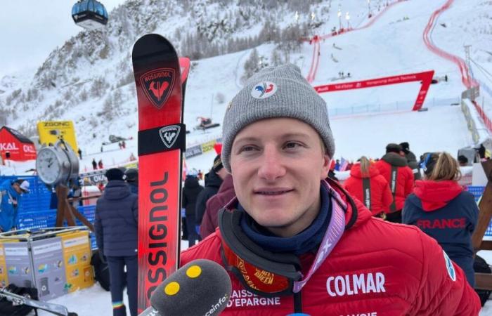 Alpine skiing: Courchevel skier Steven Amiez, leading the slalom, falls during the second round