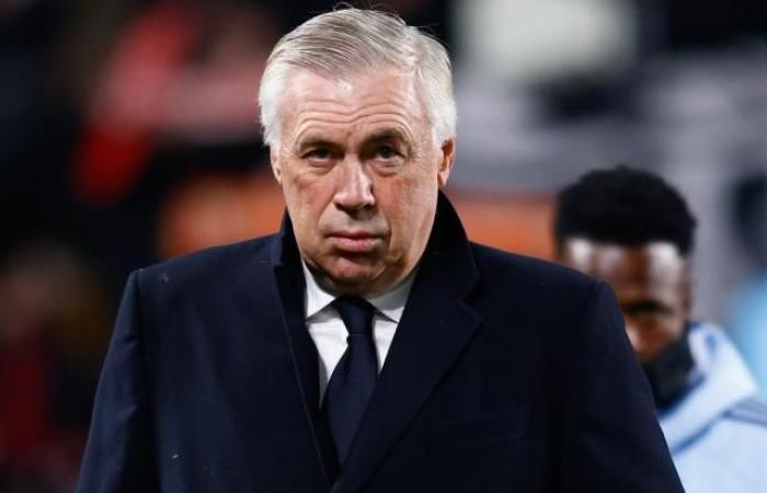 Carlo Ancelotti (Real Madrid) after the draw against Rayo Vallecano (Liga)