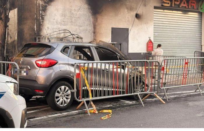 Near Perpignan: a car catches fire in the heart of town in front of a business, gas bottles explode under the effect of the heat