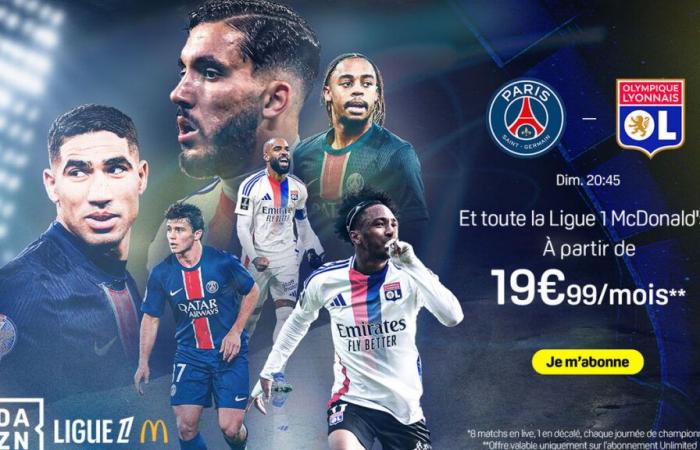 PSG – OL: how to watch the match live this Sunday evening?