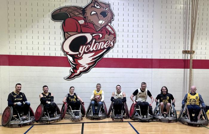 Wheelchair rugby match promoting accessibility and inclusion in Embrun