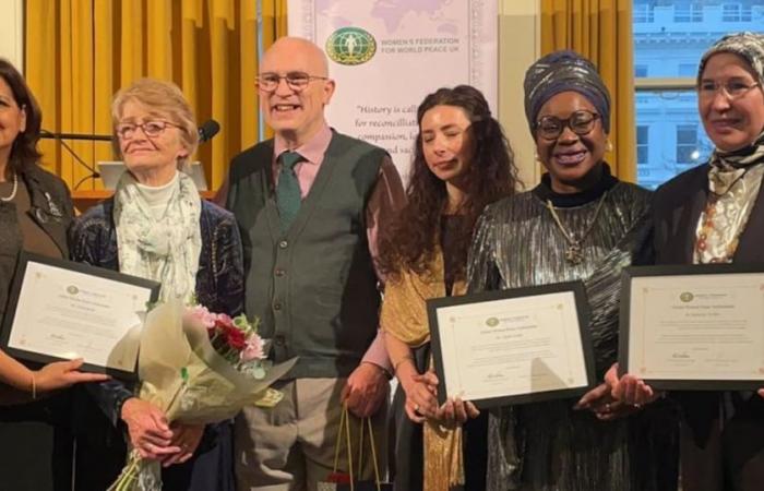 London: Nezha El Ouafi receives the “Global Women Peace Ambassador” award