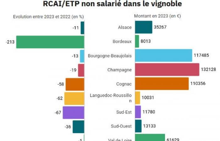 The profitability of the vineyard collapsed by 210% in Bordeaux, 67% in the South-East, 62% in Languedoc, 60% in Cognac…