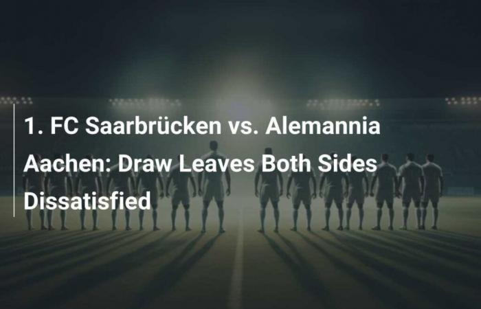 1. FC Saarbrücken vs. Alemannia Aachen: A draw that leaves both teams dissatisfied