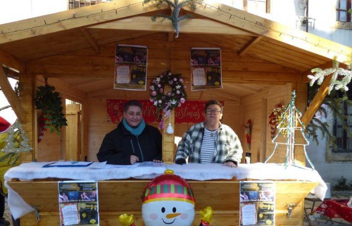 Quillan. The Christmas market lit up the heart of the city