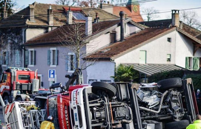 Accident: collision between tram and fire truck at Onex