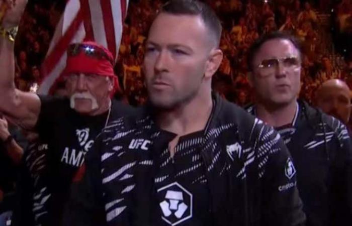 Hulk Hogan & Chael Sonnen Walked Colby Covington Out To The Cage Tonight