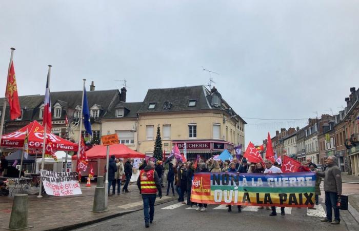 a demonstration against the National Rally