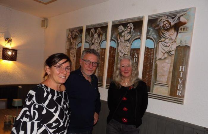 Saulxures-sur-Moselotte – Sylviane Bernadini exhibits her paintings of the castle’s sculptures, at the castle’s pizzeria