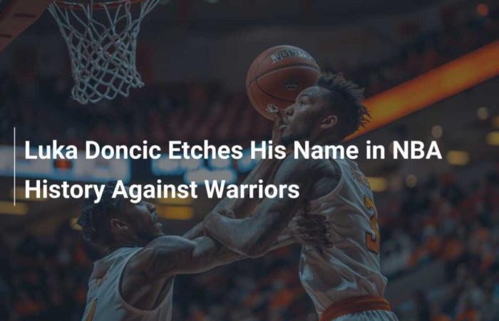 Luka Doncic Etches His Name in NBA History Against Warriors