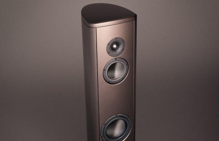 One-piece high-end aluminum Hifi speaker, in an almost compact format