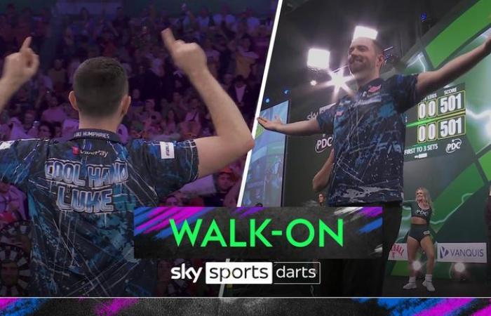 World Darts Championship: Luke Humphries takes nine legs in a row and cruises to victory as he starts title defence | Darts News