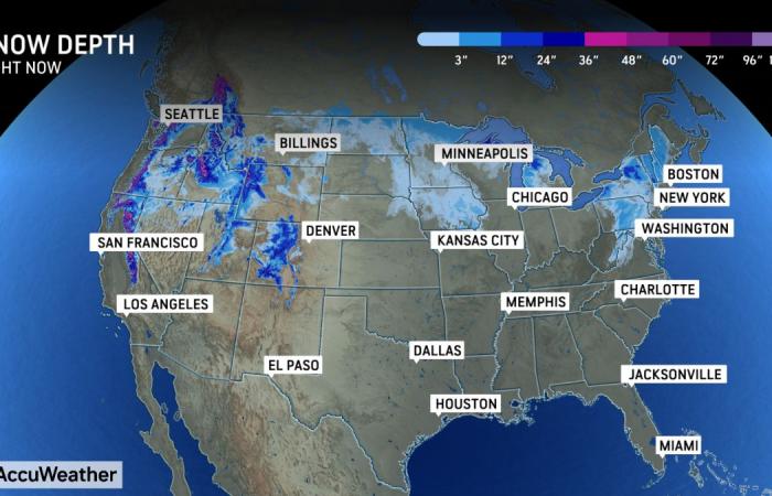 Christmas Snow Map Shows Half of US States Have Chance at White Christmas