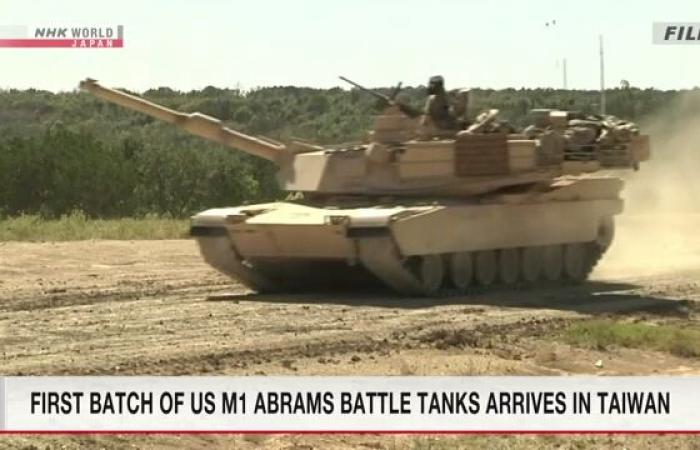 First set of M1 Abrams main battle tanks from the United States arrive in Taiwan