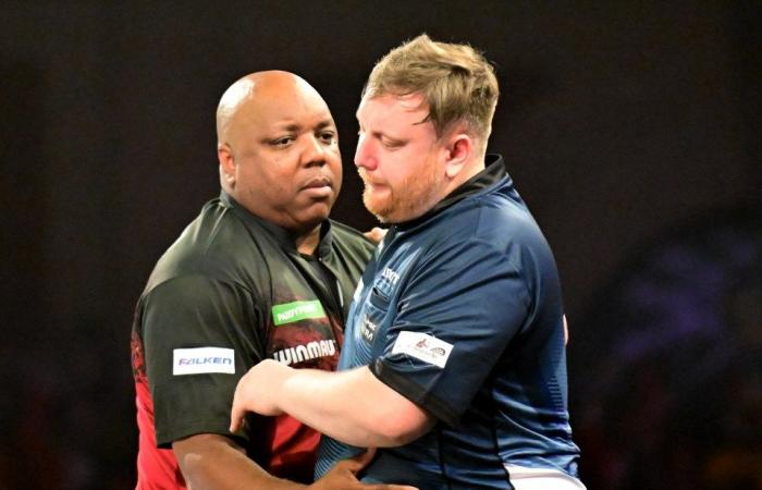 Cameron Menzies bursts into tears as he loses in first round of World Darts Championship to fan-favourite Leonard Gates