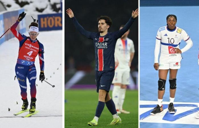 PSG is reassured, French biathlon at the top, no medal for the Bleues du hand… The sports recap of the weekend