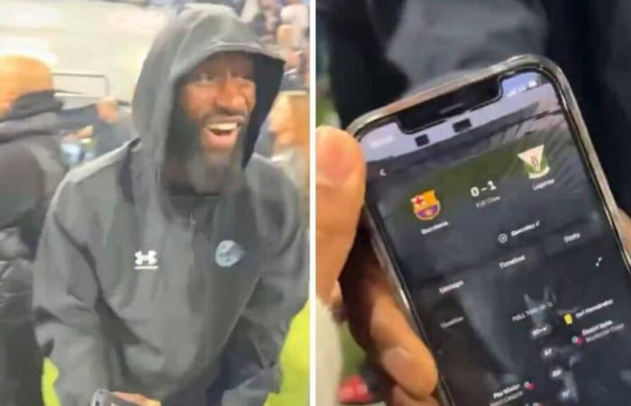 They catch Rüdiger laughing at Barcelona’s defeat against Leganés