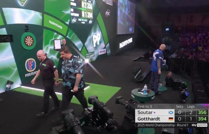 World Darts Championship clash SUSPENDED after player’s rare blunder leaving fans in shock