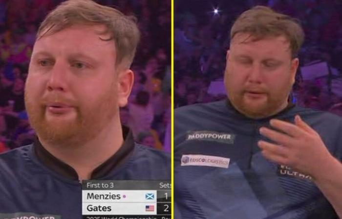 Fallon Sherrock’s boyfriend cries before falling to shock defeat to world No.130