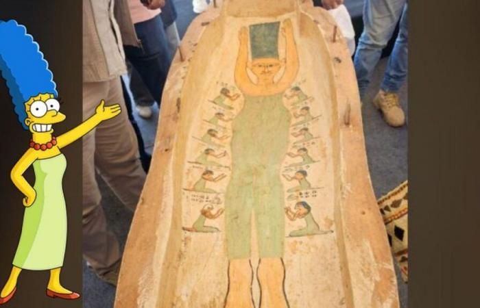 Marge Simpson painting discovered in ancient Egyptian tomb goes viral