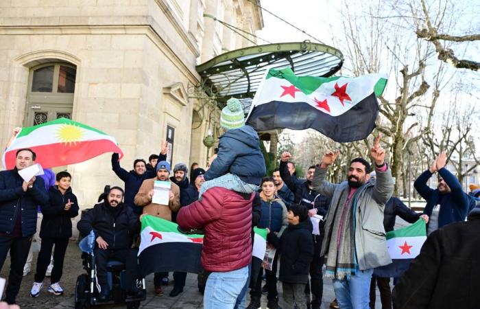 Syrians from Haute-Loire celebrate the end of Bashar Al-Assad's regime in Puy-en-Velay