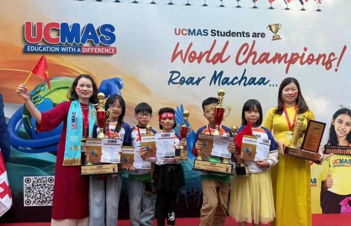 Vietnamese delegation wins many important awards at UCMAS 2024