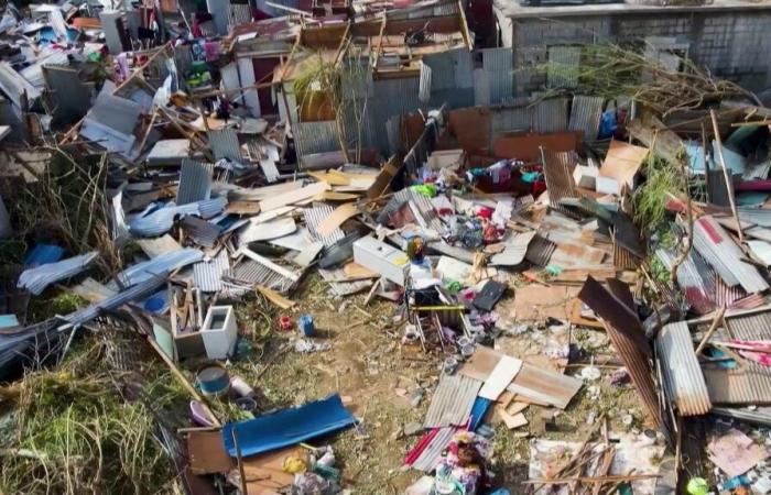 two days later, a devastated landscape and shanty towns wiped off the map