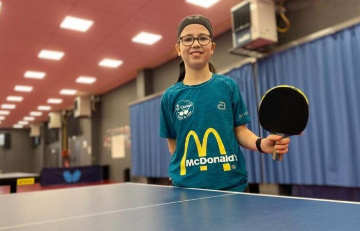 Albane Rochut, a young 12-year-old table tennis player, will she be the “Mayenne sportswoman of the year”?