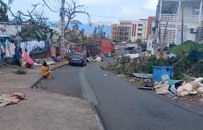 scenes of desolation in Mayotte after the passage of cyclone Chido