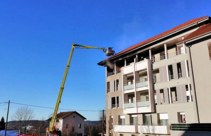 a fire devastates an apartment on the Hauteville plateau