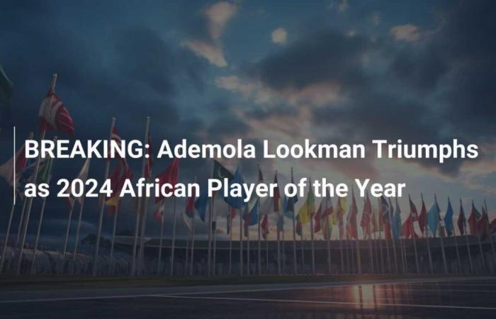 URGENT: Ademola Lookman triumphs as African Player of the Year 2024