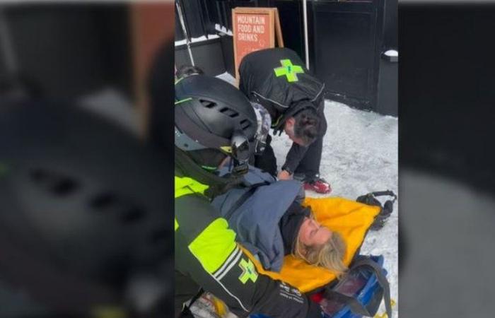 VIDEO. “And head trauma!” : actress Karin Viard finds herself on a stretcher after a ski accident in the middle of the festival