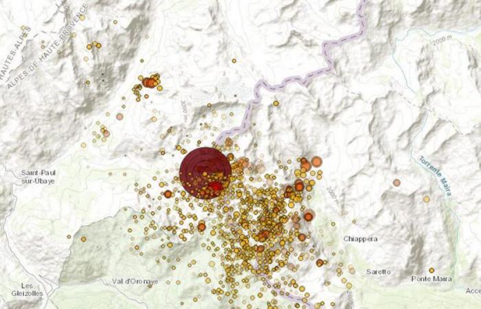 Southern Alps. A magnitude 4 earthquake on the Italian border