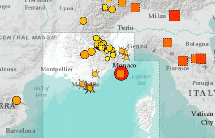 A magnitude 4 earthquake felt off the Côte d’Azur Monday evening