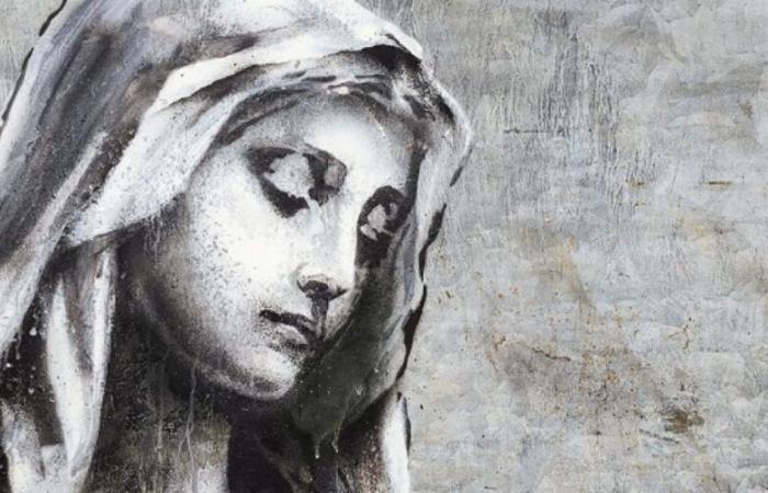 Banksy’s Madonna is a contemporary reinterpretation of religious iconography