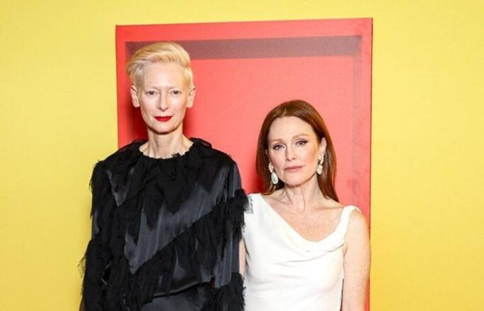 Tilda Swinton & Julianne Moore Display Sartorial Synergy in Paris