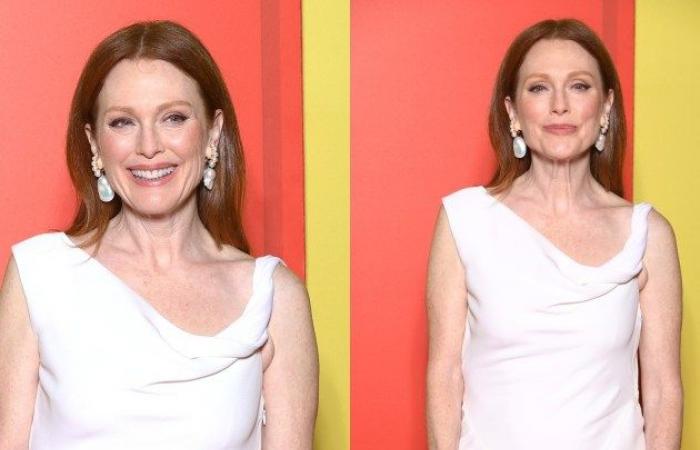 Julianne Moore Channels ’90s Minimalism in The Row Slipdress at ‘The Room Next Door’ Paris Premiere