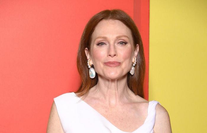 Julianne Moore Channels ’90s Minimalism in The Row Slipdress at ‘The Room Next Door’ Paris Premiere