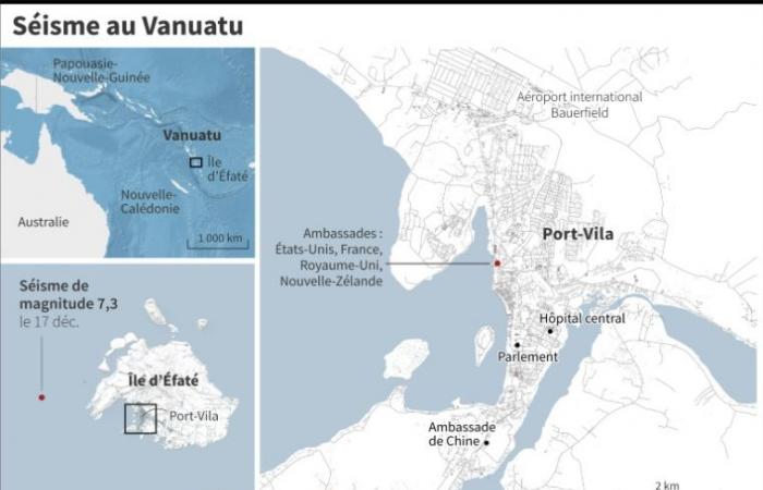 Significant damage after a powerful earthquake off the coast of Vanuatu – 17/12/2024 at 12:31