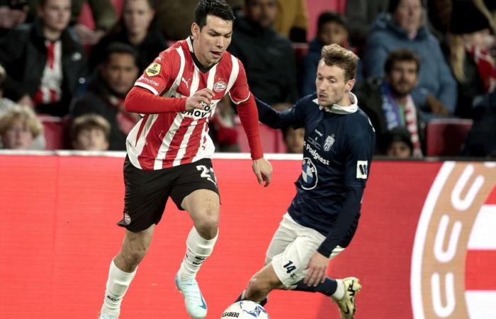 Lozano gives PSV the lead against Koninklijke HFC • Schouten and Veerman in the starting line-up