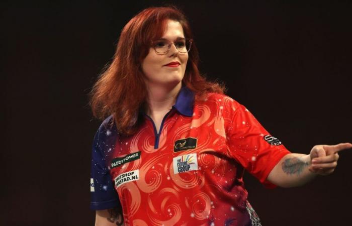 Noa-Lynn van Leuven, 1st transgender player at World Darts champs, out in Round 1