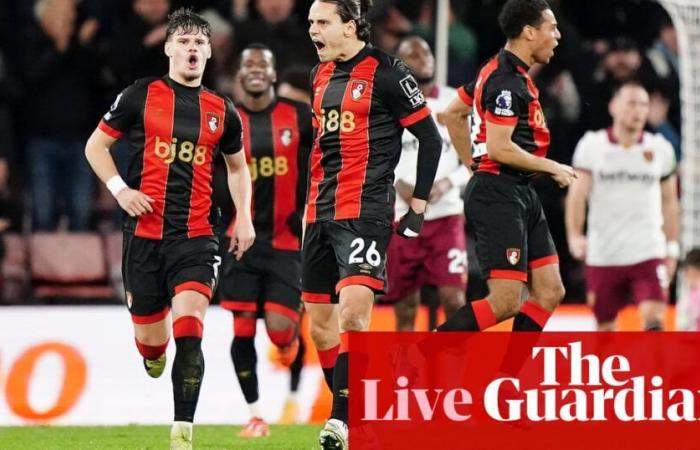 Bournemouth 1-1 West Ham: Premier League – as it happened | Premier League