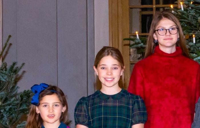 Queen Silvia’s 8 grandchildren gathered to decorate Christmas trees with their grandmother