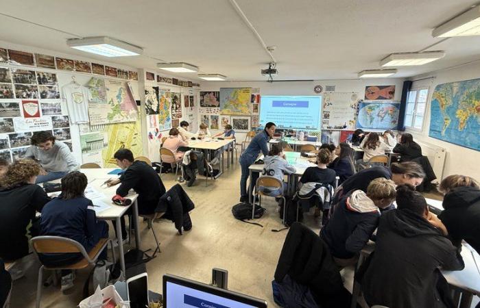 At Victor-Hugo college in Narbonne, students work on anti-Semitic myths