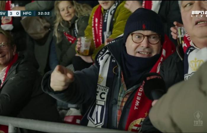 ESPN introduces interview with fan live during PSV-HFC match: ‘Worthless decision, referee!’