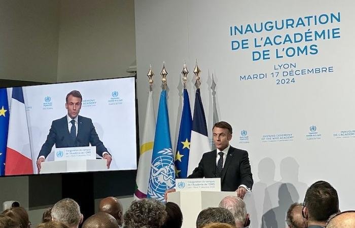 Emmanuel Macron inaugurates the WHO Academy in Lyon